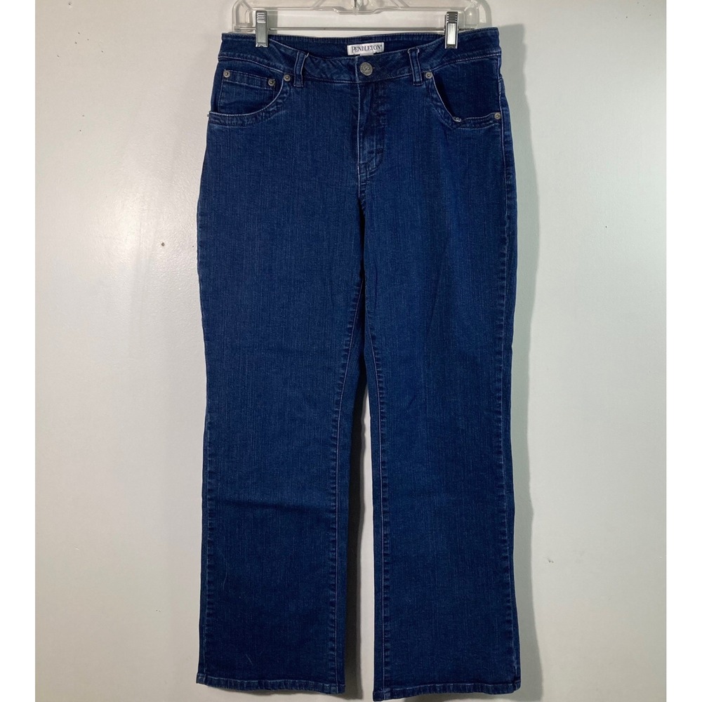 Womens Vintage‎ Pendleton Straight Leg Blue Jeans 10 Cotton Spandex